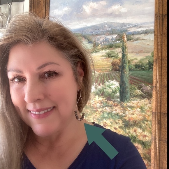 LONG Dangle Earrings Swarovski Crystals and Sterling Silver - Picture 2 of 9